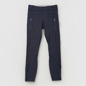 Lululemon inspire Leggings Women's 4 black 24.4" inseam Mesh Panels Pockets Crop